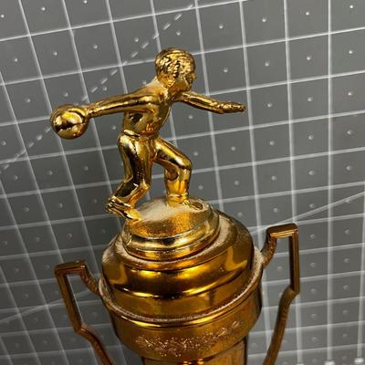 Bowling Trophy Copper Toned 