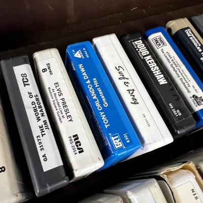 Case full of 8 Track Tapes 