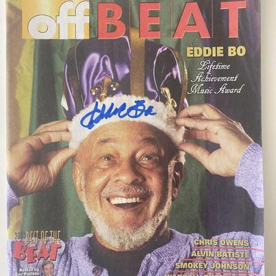 Eddie Bo signed magazine 