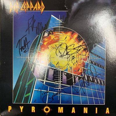 Def Leppard Pyromania signed album