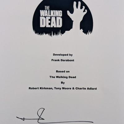 Andrew Lincoln signed The Walking Dead Signed Glossy Script Cover