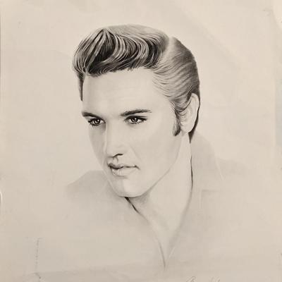 Artist Signed Elvis Presley Artwork
