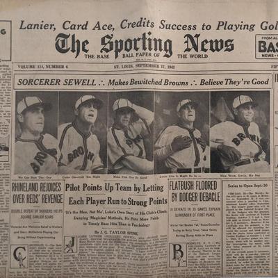 The Sporting News Vol 114 #6 - Sep. 17 1942 
