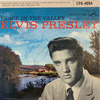 Elvis Presley Peace In The Valley signed 45