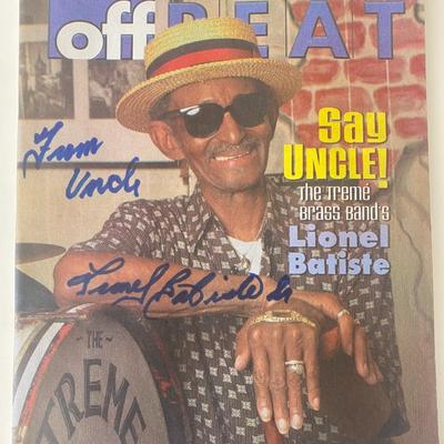 Lionel Batiste signed magazine 
