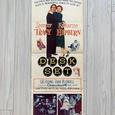 Desk Set original 1957 vintage insert  movie poster