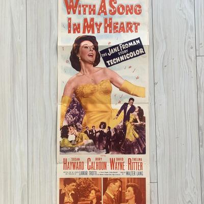 With a Song in My Heart original 1952 vintage movie poster