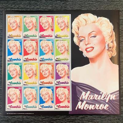 Marilyn Monroe Gambia Scott stamp sheet
