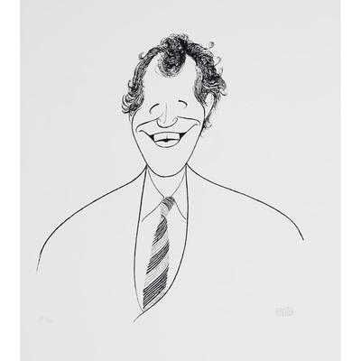 Al Hirschfeld signed David Letterman numbered litho