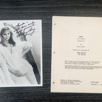 Shelley Long signed photo and Cheers script