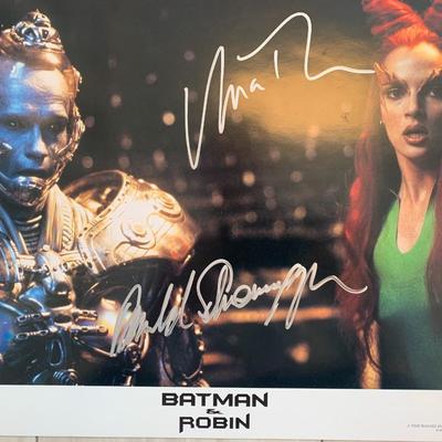 Batman and Robin cast signed photo