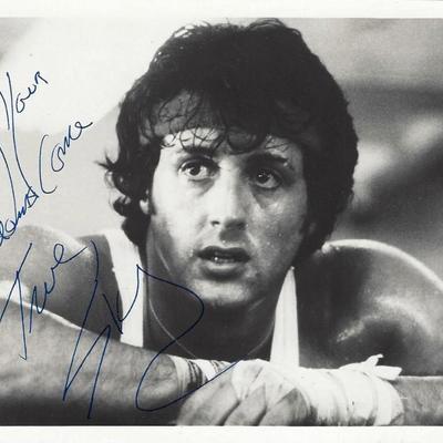 Rocky Sylvester Stallone signed movie photo