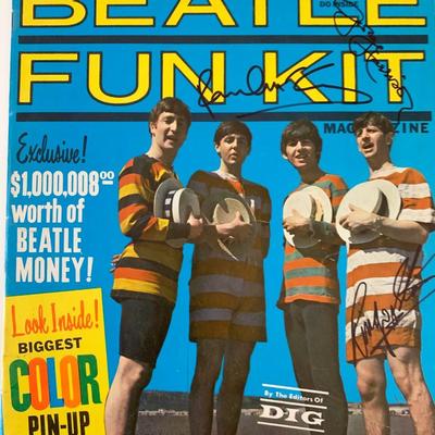 Beatle Fun Kit Signed Magazine