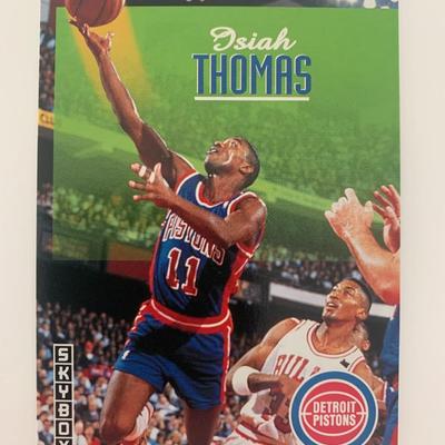 Isiah Thomas signed basketball card