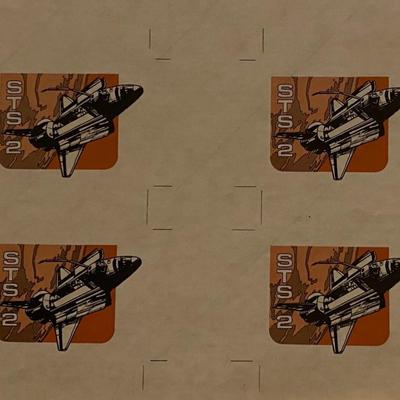 1981 STS-2 NASA second flight Columbia Space Shuttle Transportation vintage decal