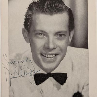 Dick Haymes Signed Photo
