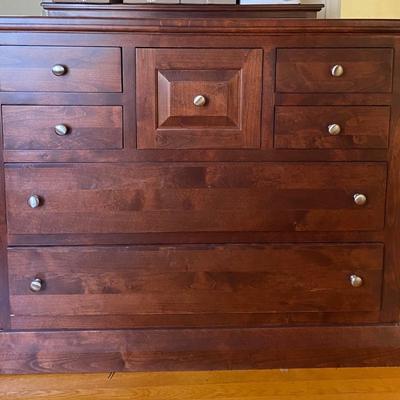 Arts and Crafts Harwood 7-drawer dresser