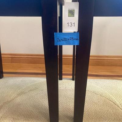 Set of Black Wood Side Tables
