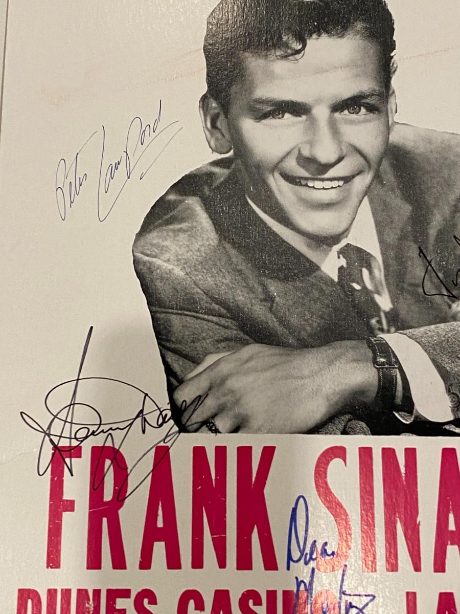 Rat Pack signed Dunes Casino poster