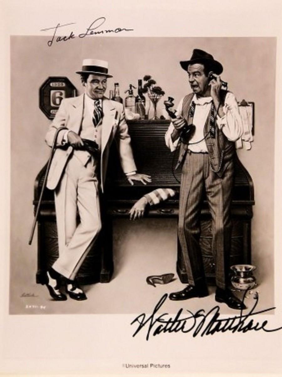 Jack Lemmon & Walter Matthau signed still photo | EstateSales.org