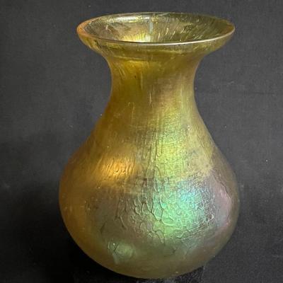 Gorgeous LOETZ Czech Art Glass Iridescent Vase 5