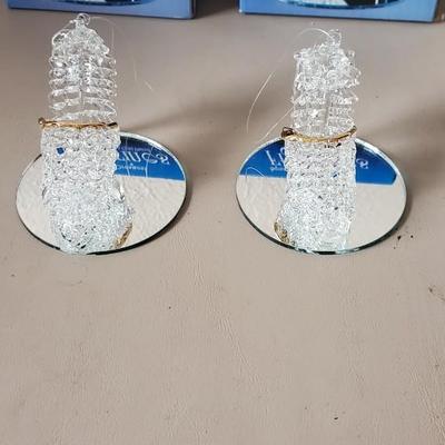 Spun glass ornaments