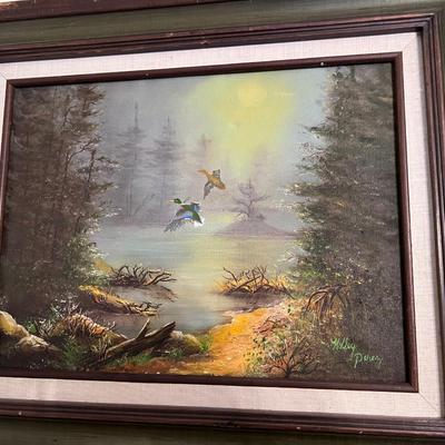 Oil Painting Ducks flying