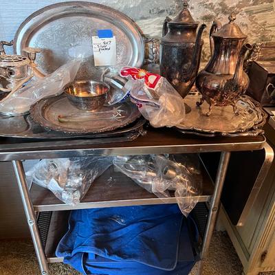 items on the Trolley Silver Plate
