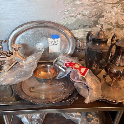 items on the Trolley Silver Plate