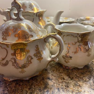 Bavarian Gilt Tea Set for 12