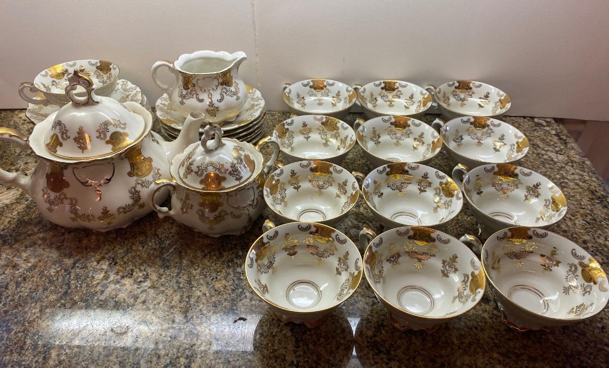 Bavarian Gilt Tea Set for 12