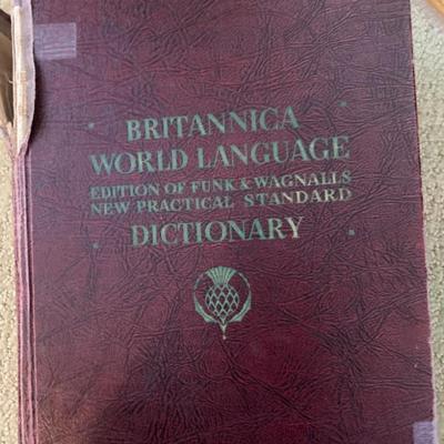 Bookcase with vintage Britannica Encyclopedias