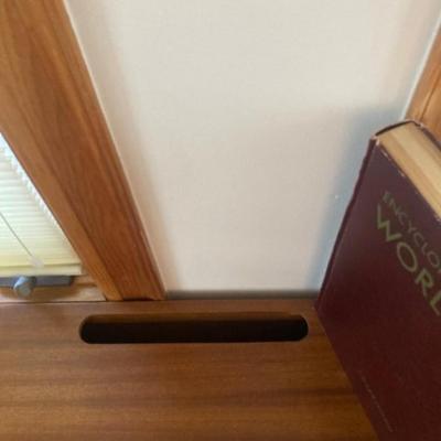 Bookcase with vintage Britannica Encyclopedias