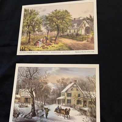 4 Currier and Ives Lithographs