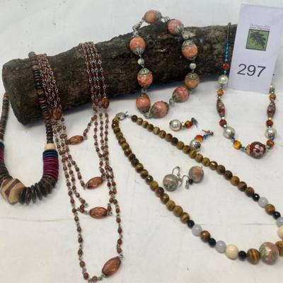 Beaded necklace lot