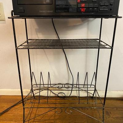 JVC record player with Bose 902 series active Equalize, plus record stand and other electronics