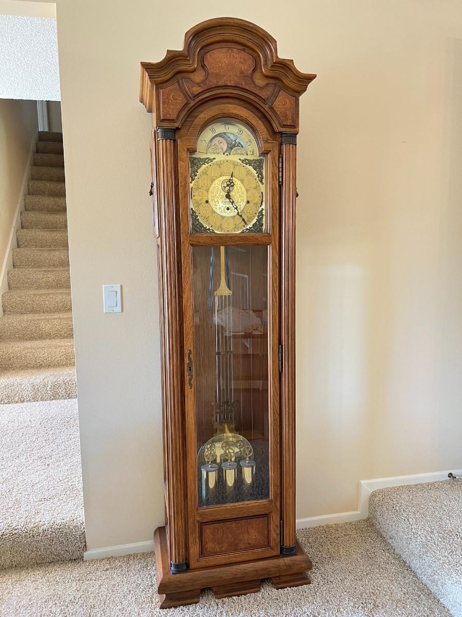 Vintage Hamilton Lancaster County G20 Grandfather Clock with Paperwork