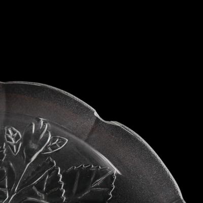 Vintage Glass Rose Dinner Plates