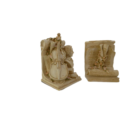 Vintage Baroque Style Mozart Bookends