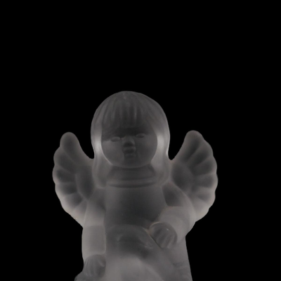 Frosted Crystal Angel Bell