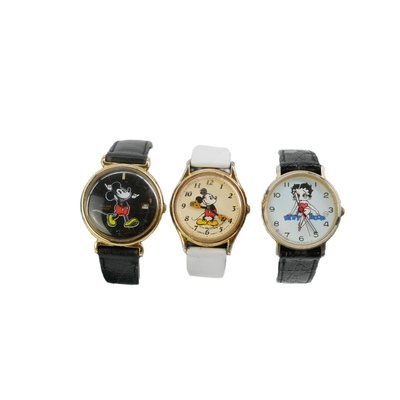 Vintage Mickey Mouse and Betty Boop Watches 