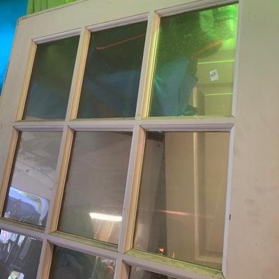 Door wooden and glass 79 1/2" H  36"W
