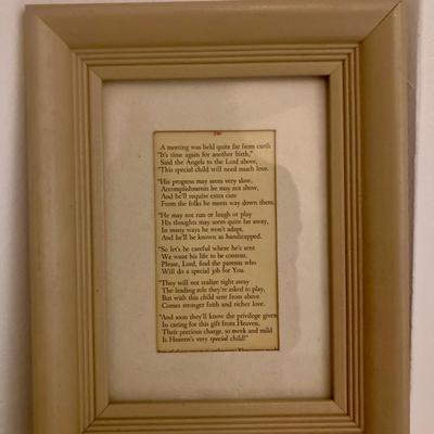 Framed drawing of a child