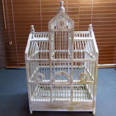 Tiered and Decorative Wooden Bird House (G)