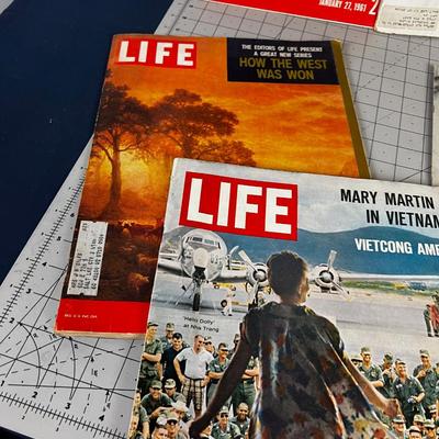 Stack of Vintage LIFE Magazines: Jane Fonda & JFK 