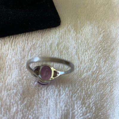 Pink Sapphire & Sterling Ring