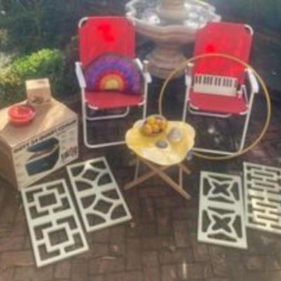 Camp chairs, home decor and more