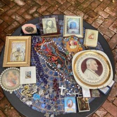 Collection of religious items