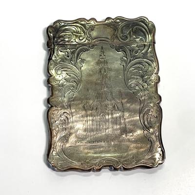 Lot 222R: Antique 19th century Sterling Silver Card Case