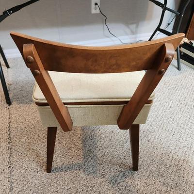 Mid Century Sewing Craft Chair with Storage